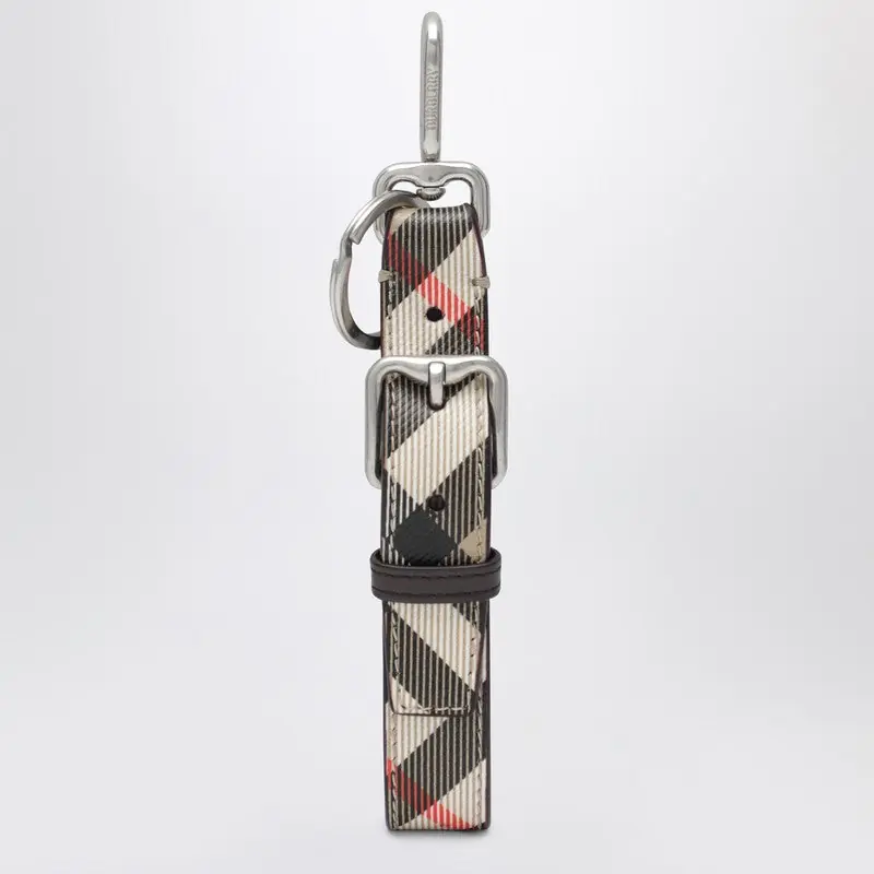 Beige Check Keychain - Burberry