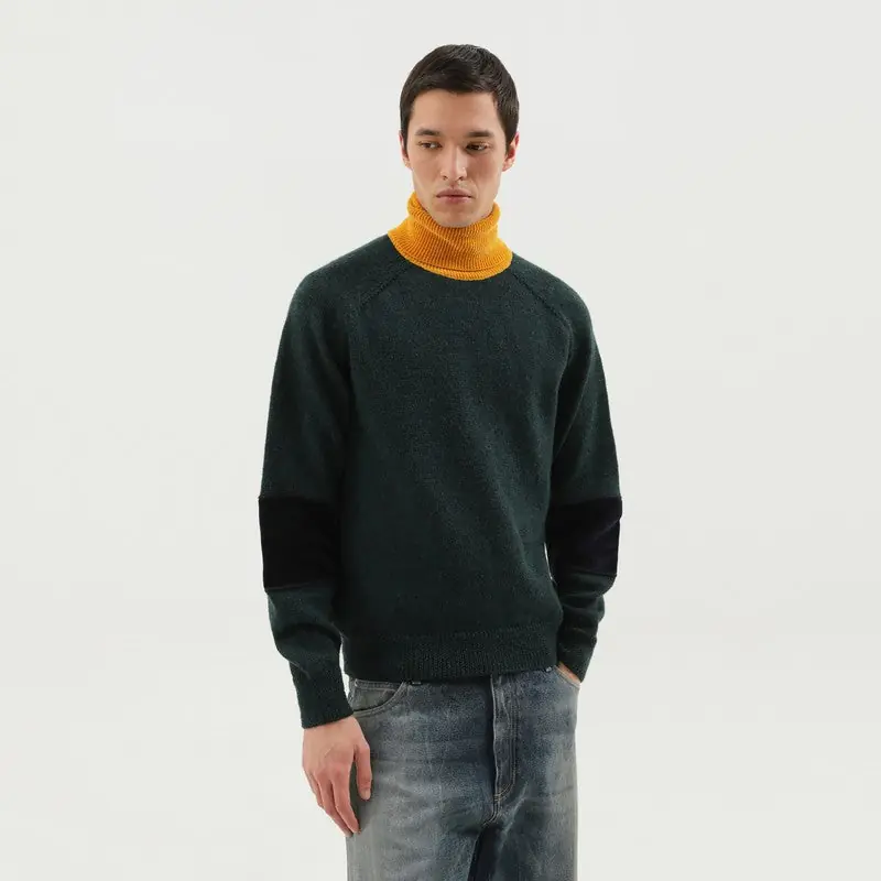 Green And Yellow Turtleneck Sweater - 1989 Studio
