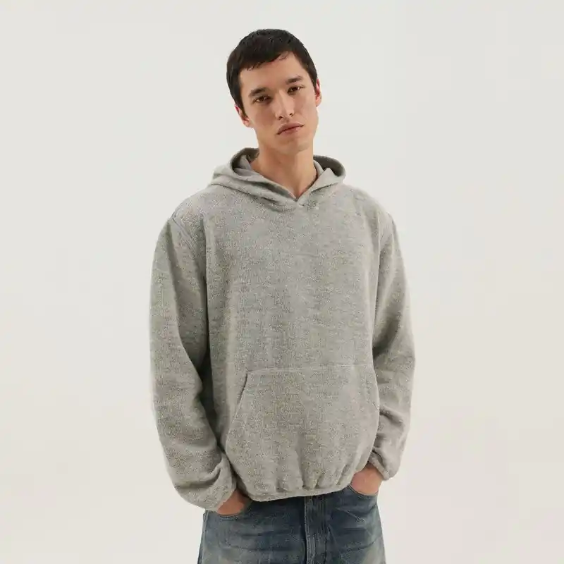 Gray Knitted Hoodie - 1989 Studio