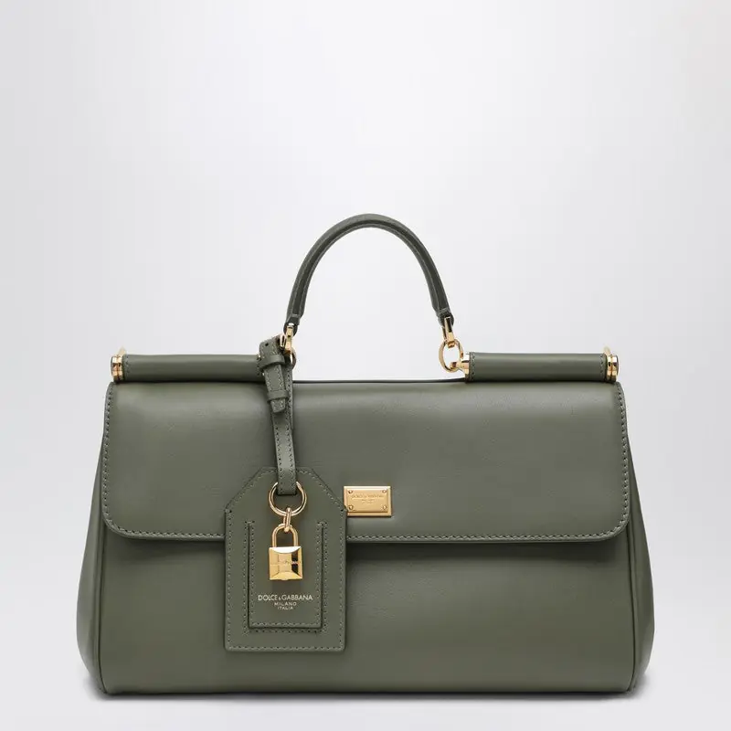 My Sicily Handbag In Military Green Leather - Dolce & Gabbana