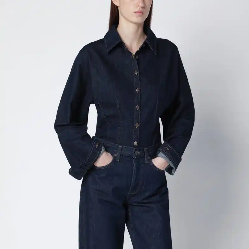 Dark Indigo Denim Shirt - Agolde