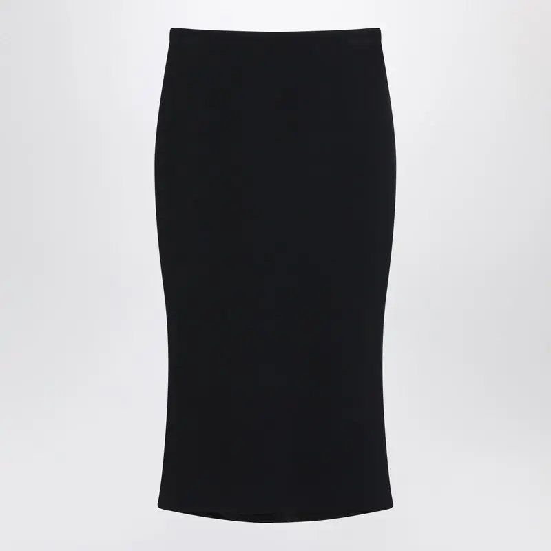 Black Midi Skirt With Pleats On The Back - Givenchy