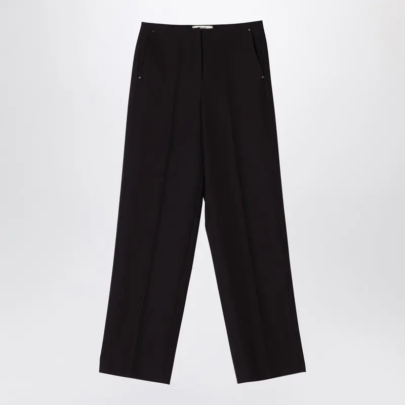 Dark Purple Grain De Poudre Wool Trousers - Fendi