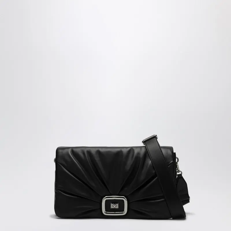 Viv' Choc Large Black Leather Bag - Roger Vivier