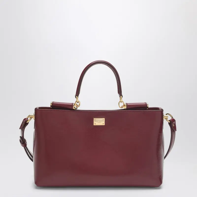 Vittoria Handbag In Dark Red Leather - Dolce & Gabbana