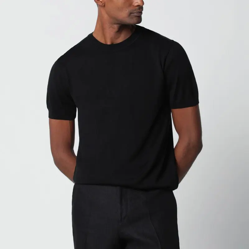 Black Wool-Blend Knit