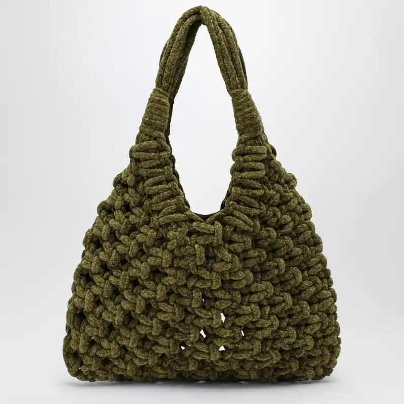 Vannifique Big Bag In Khaki Velvet - Hibourama