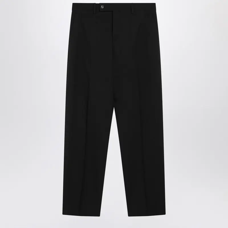 Black Wool Trousers - Fendi