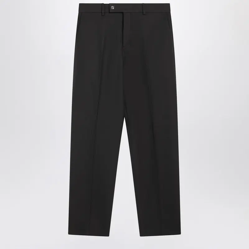 Brown Wool Trousers - Fendi