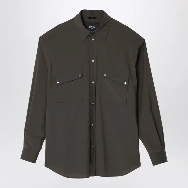Dark Green Wool Blouson - Fendi