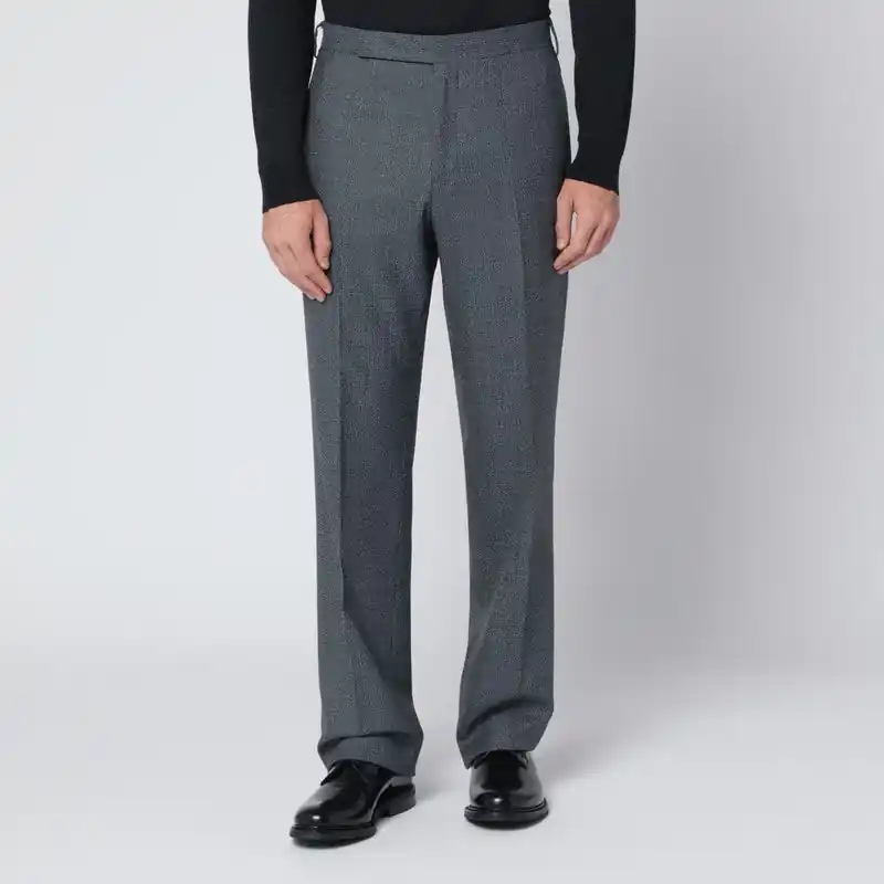 Grey Wool Trousers - Lardini