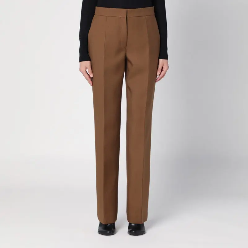 Brown Wool Trousers - Jil Sander
