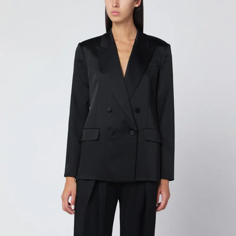 Black Double-Breasted Jacket