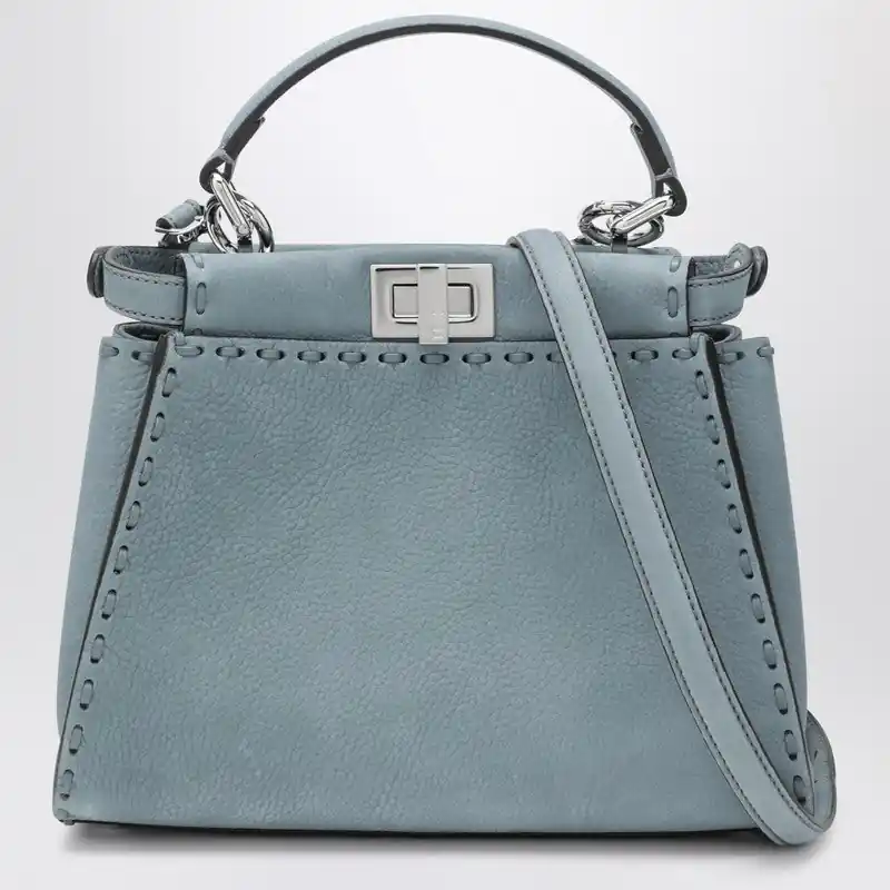 Mercury Blue Peekaboo Mini Bag - Fendi