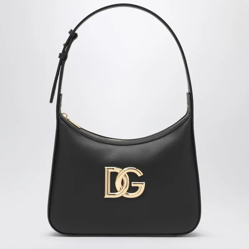 Black Leather 3.5 Shoulder Bag - Dolce & Gabbana