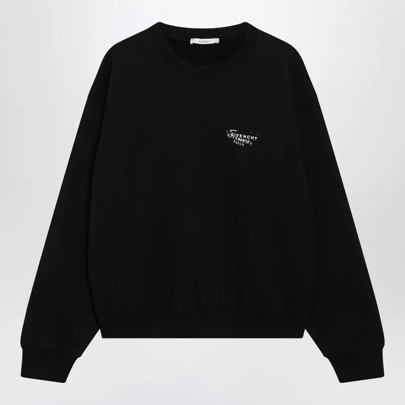 Black Brushed Cotton Sweatshirt With Logo - Givenchy