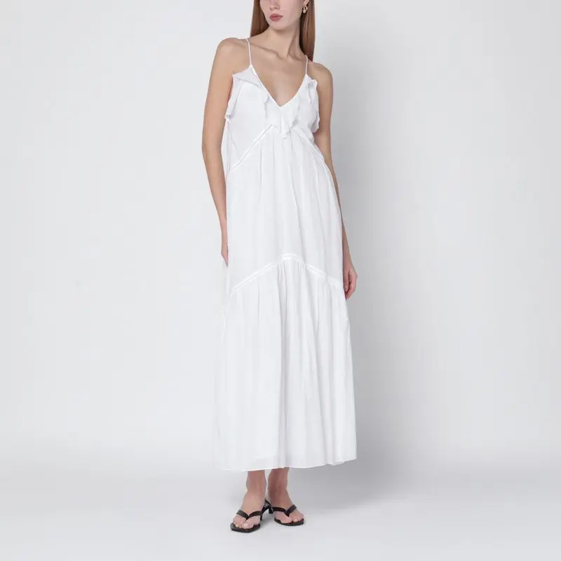 White Vasma Cotton-Voile Dress