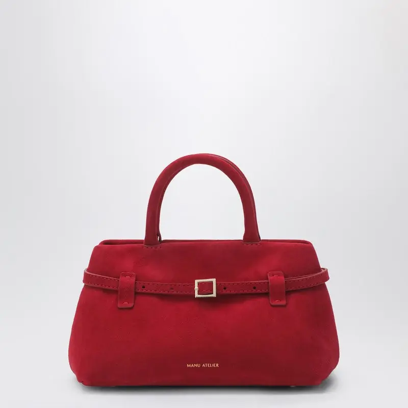Le Cambon 25 Red Suede Bag - Manu Atelier