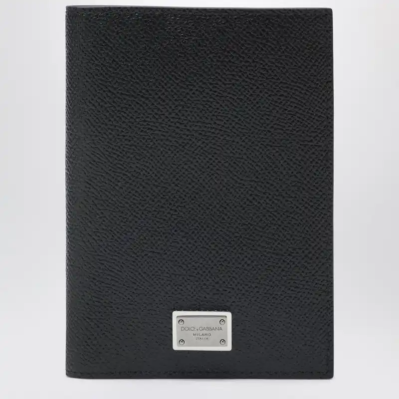 Black Passport Holder With Logo Plaque - Dolce & Gabbana