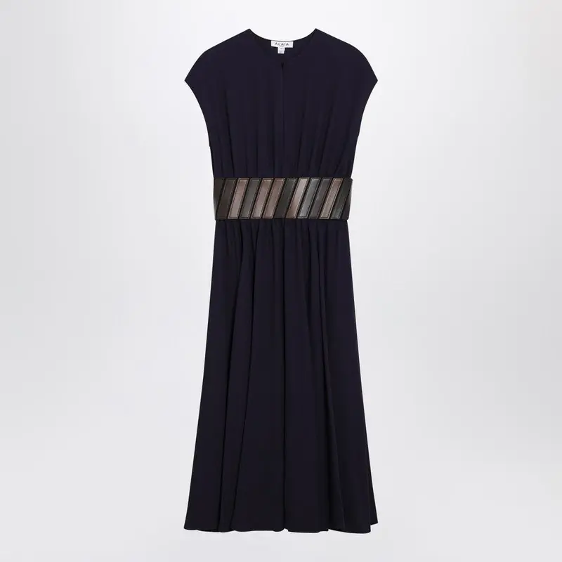 Purple Midi Dress With Belt - Alaïa