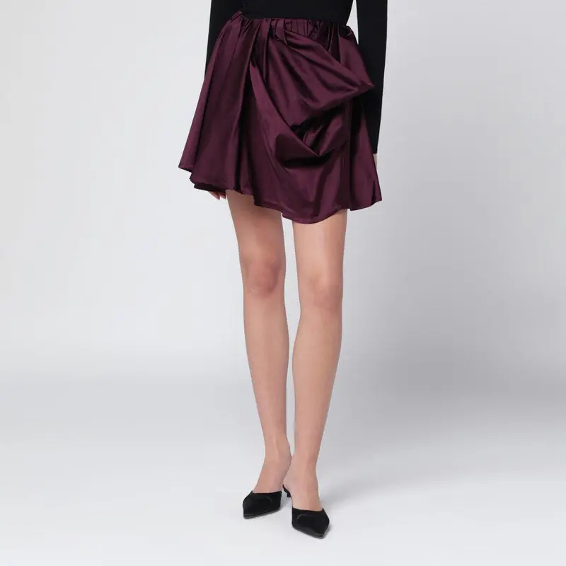 Mauve Draped Mini Skirt - Ganni