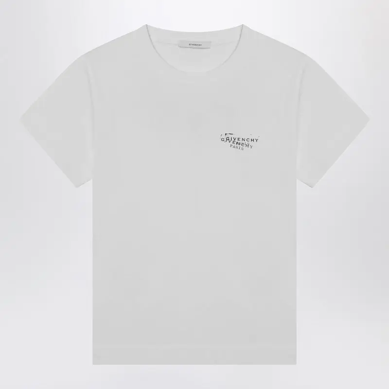 White T-Shirt With Logo Print