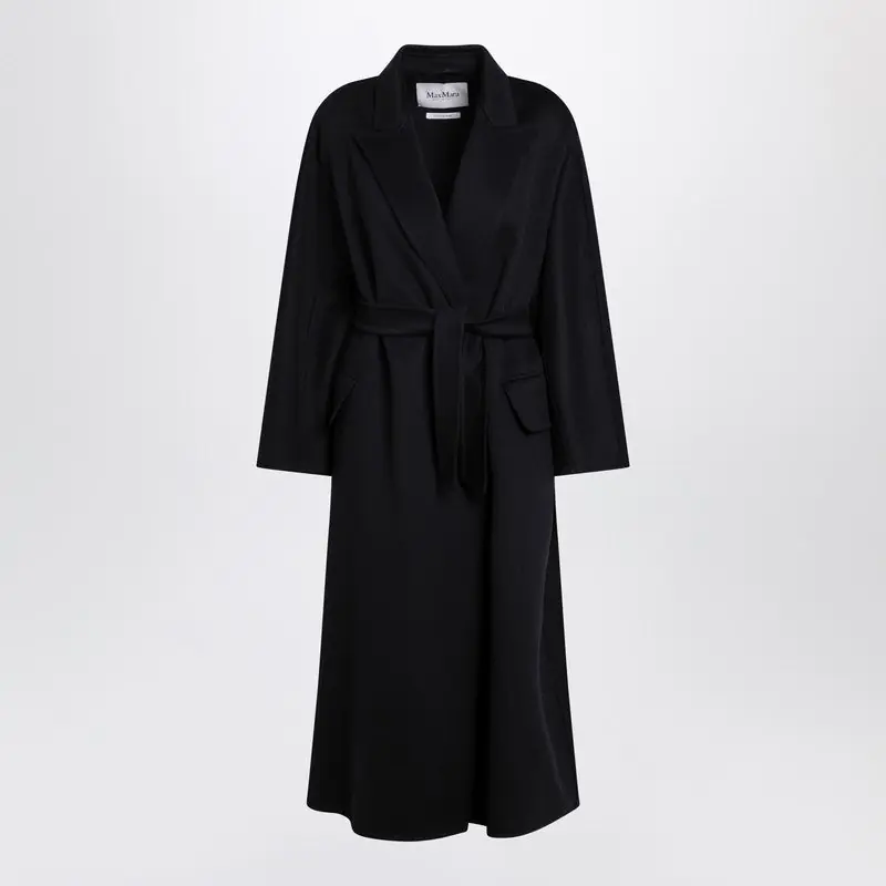 Navy Cashmere Wrap Coat - Max Mara