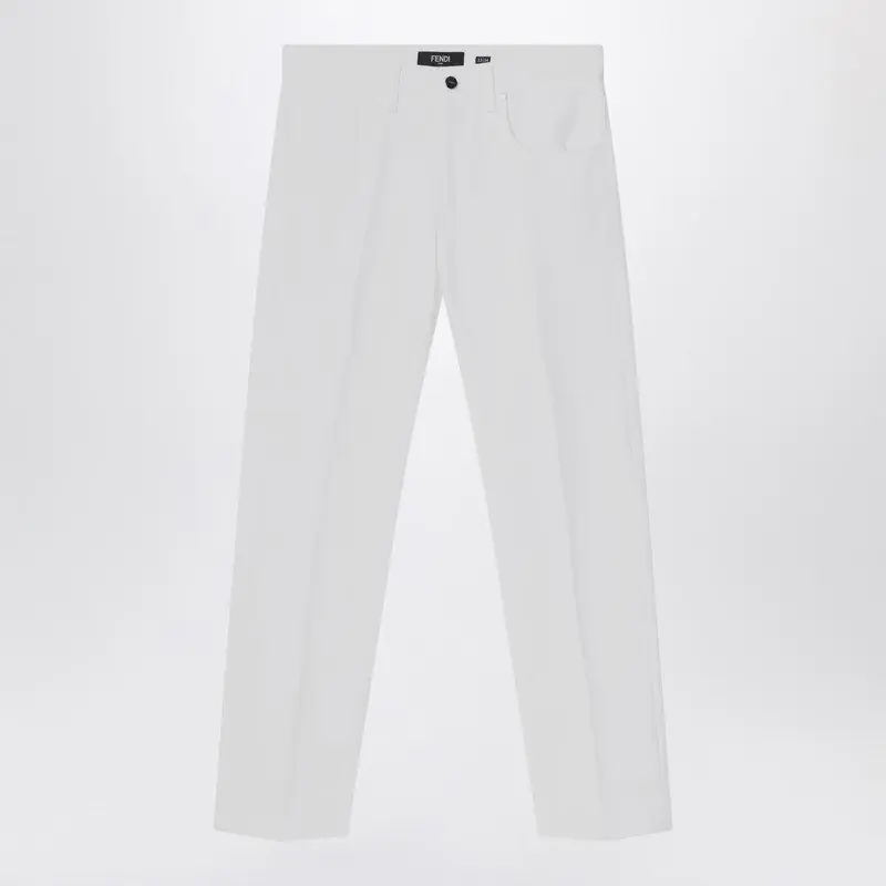White Straight Jeans - Fendi