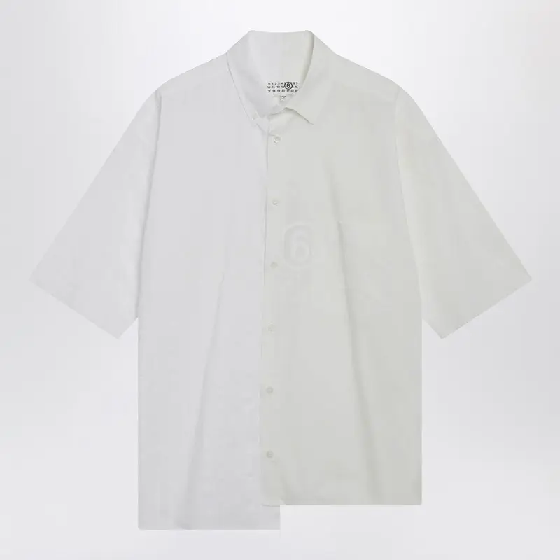 Two-Tone Cotton Poplin Shirt