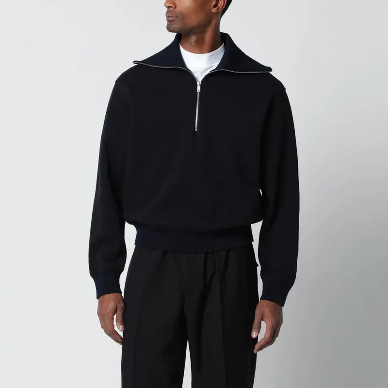 Navy Blue Half-Zip Sweatshirt