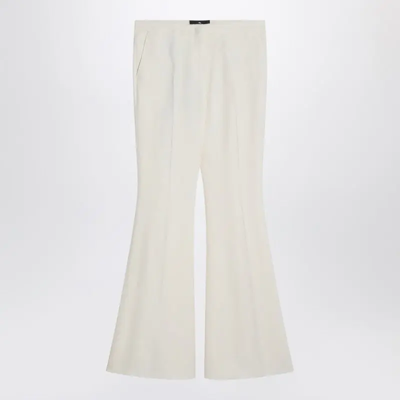 Flared Trousers In Ivory Viscose - Etro