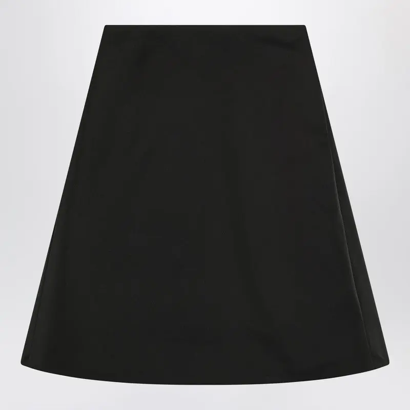 Flared Black Skirt In Silk Blend - Alexander McQueen