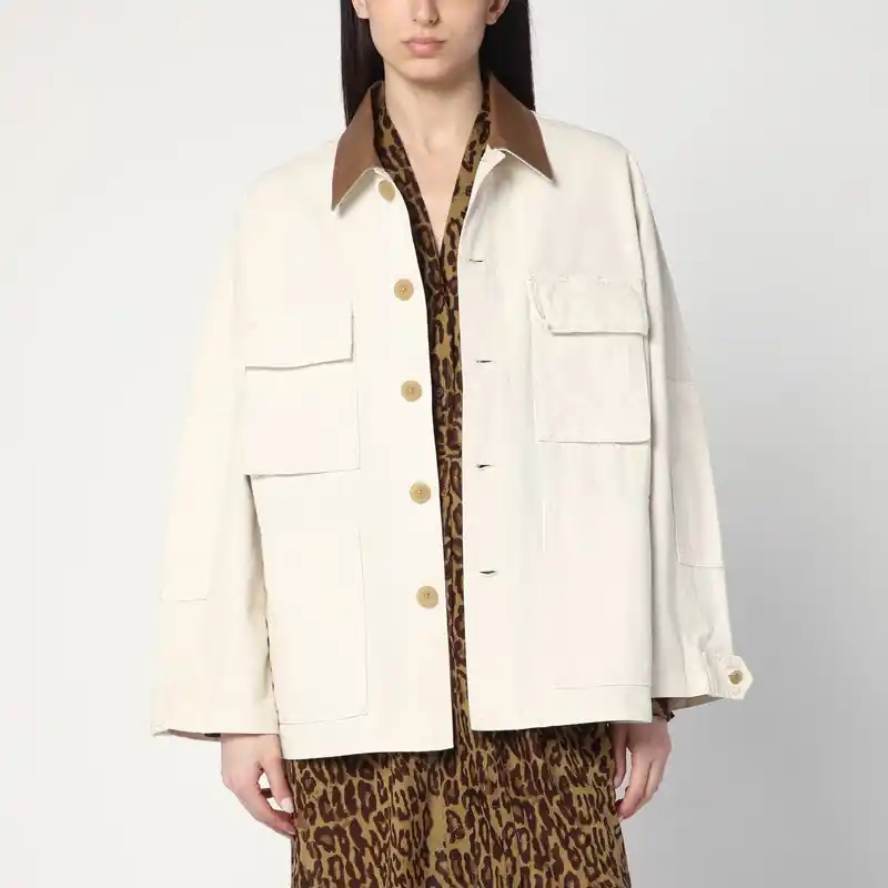 Barn Ivory Jacket In Cotton - 6397