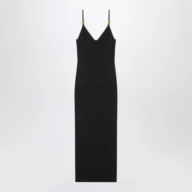 Black Knitted Midi Dress - Versace