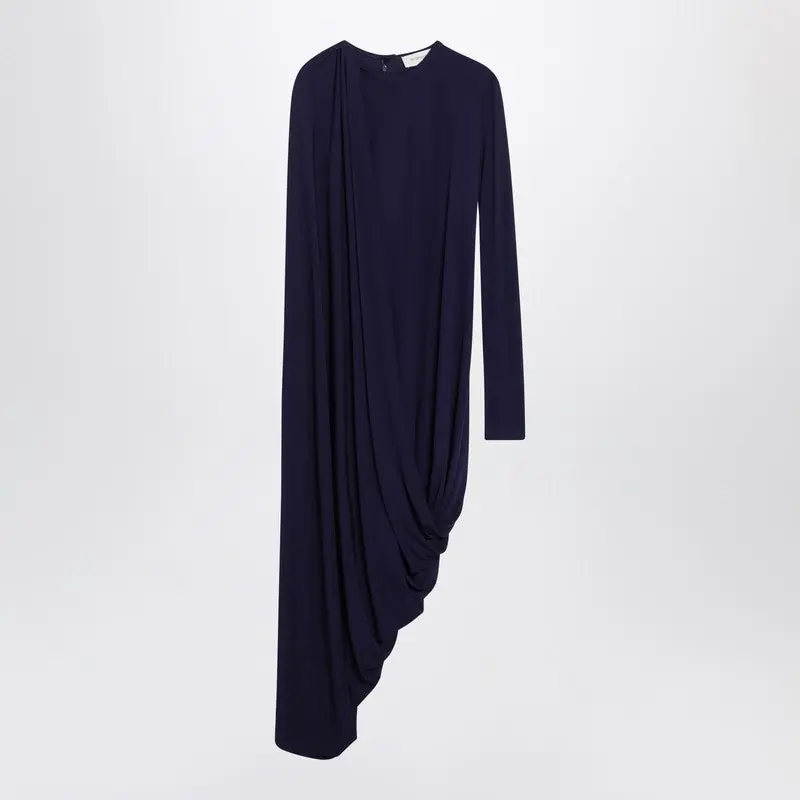 Dark Purple Draped Asymmetric Dress - Sportmax