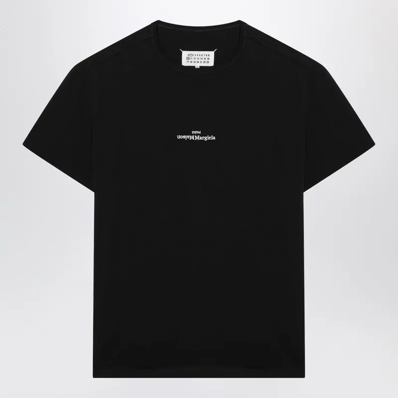 Black T-Shirt With Distorted Logo