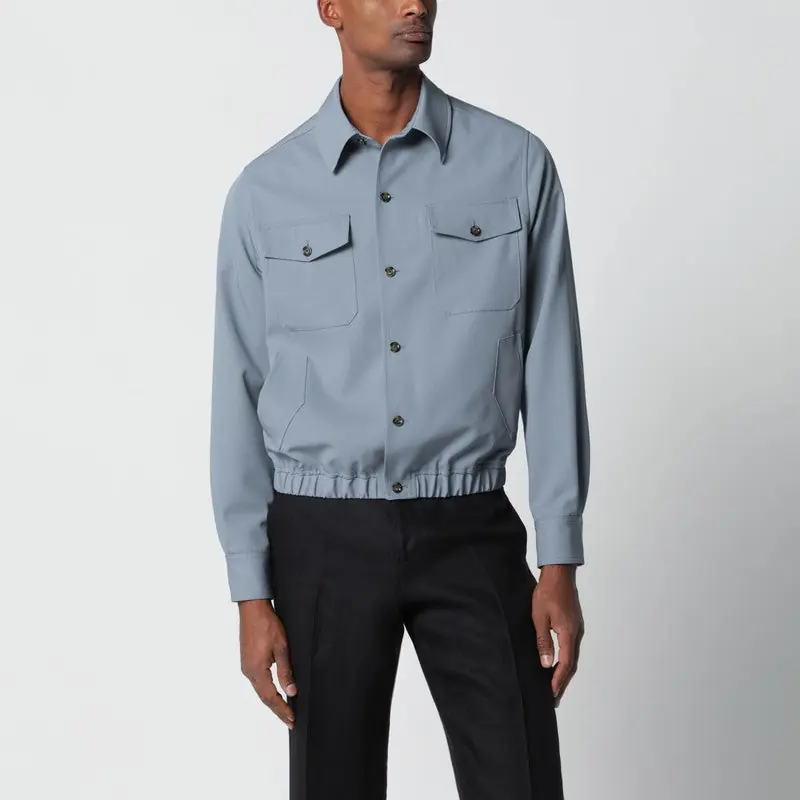 Grey Wool Shirt Jacket - Lardini