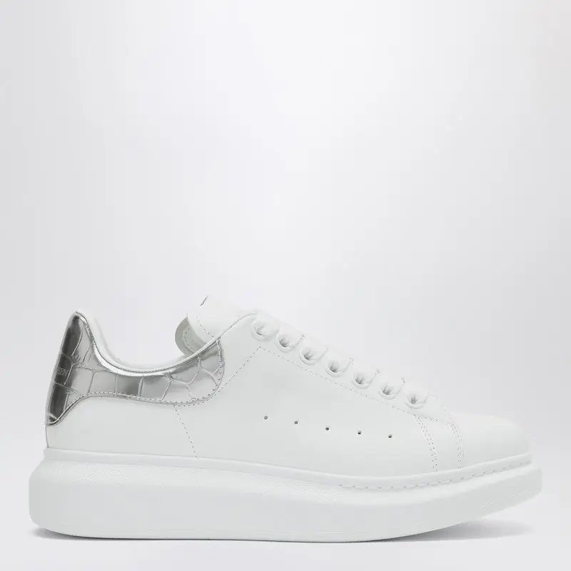 Oversize Sneakers White/Silver Croc - Alexander McQueen