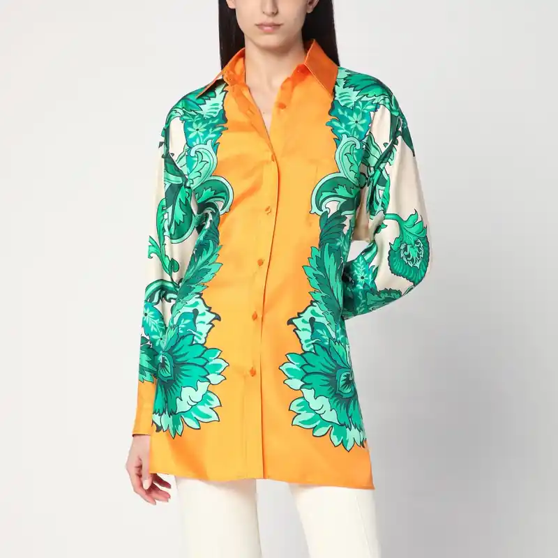 Floral Print Shirt With Knotted Detail - Etro