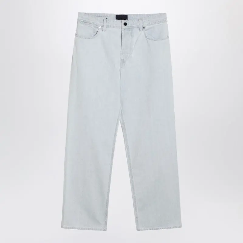Light Indigo Wide-Leg Jeans