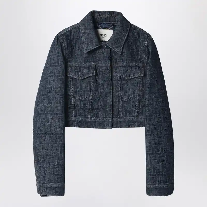Ff Cropped Denim Jacket - Fendi