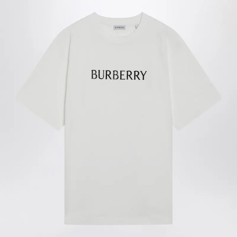 White T-Shirt With Logo Print