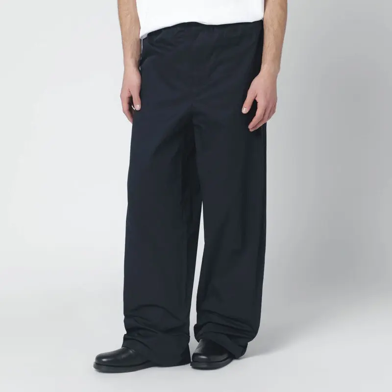 Midnight Blue Cotton Trousers - Jil Sander