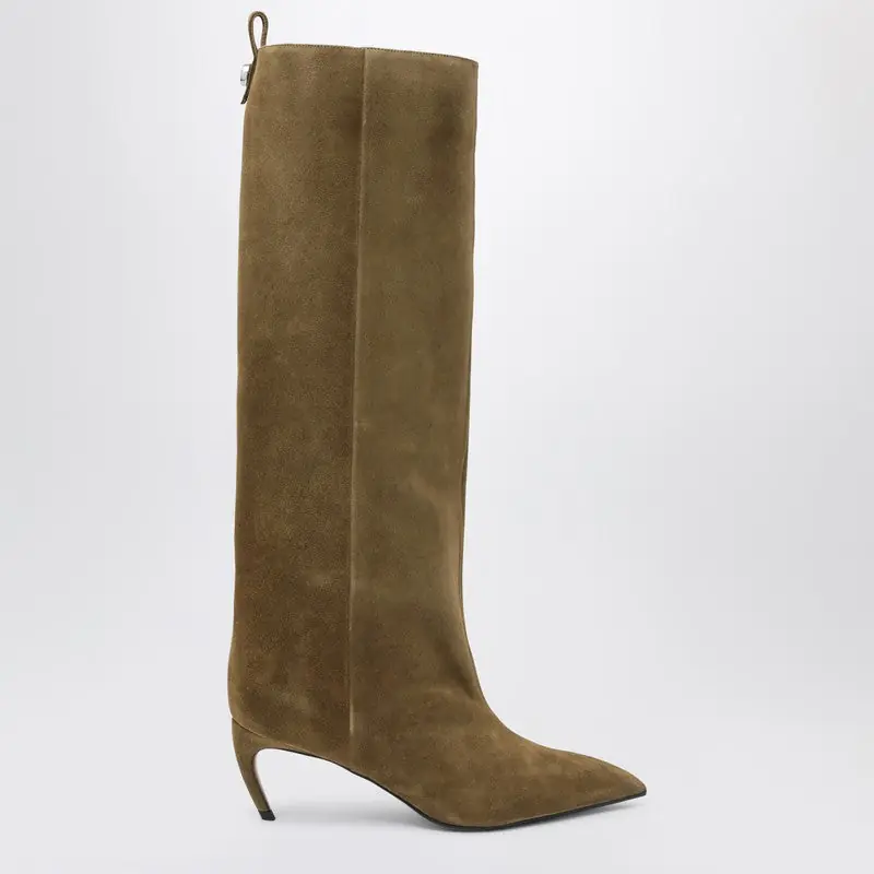 Lea Military Green High Boot - The Attico
