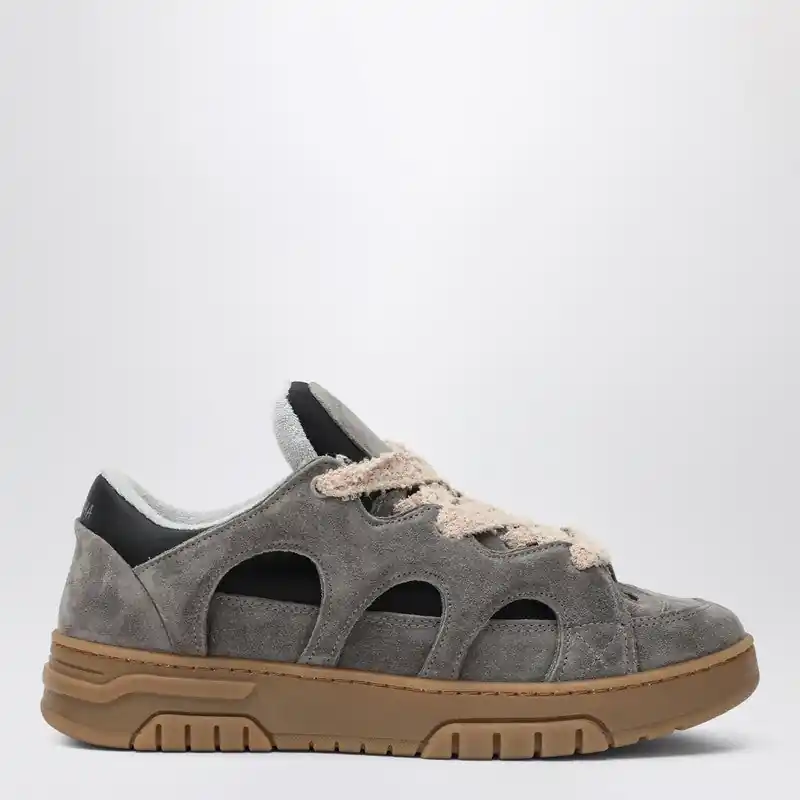 Model 1 Sneakers Asphalt Grey In Suede - Santha