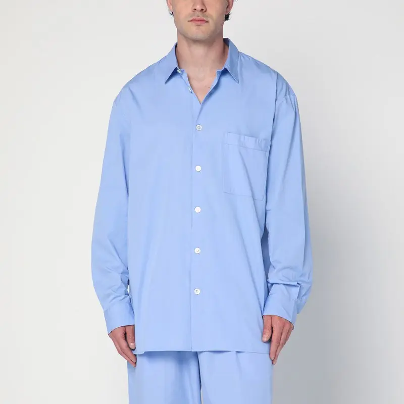 Cornflower Blue Pyjama Shirt - Tekla