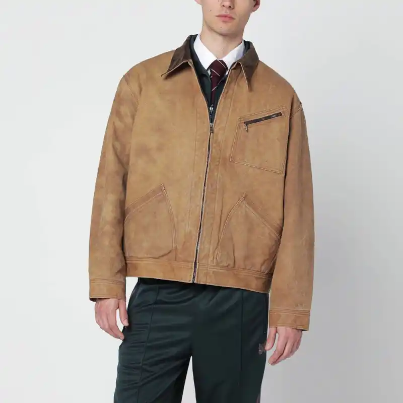Brown Cotton Zip Jacket - Needles