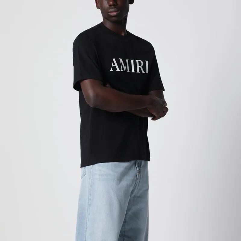 Black T-Shirt With Logo Print