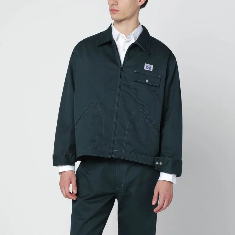 Green Zip Shirt Jacket - Needles