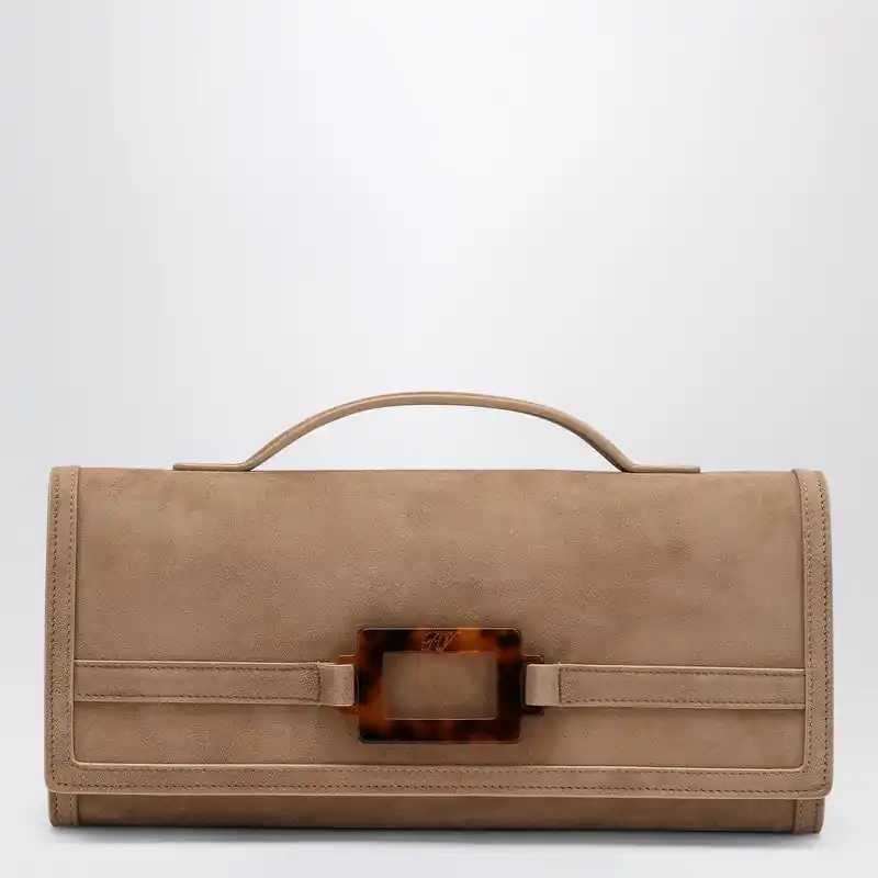 Belle Vivier Clutch In Suede - Roger Vivier